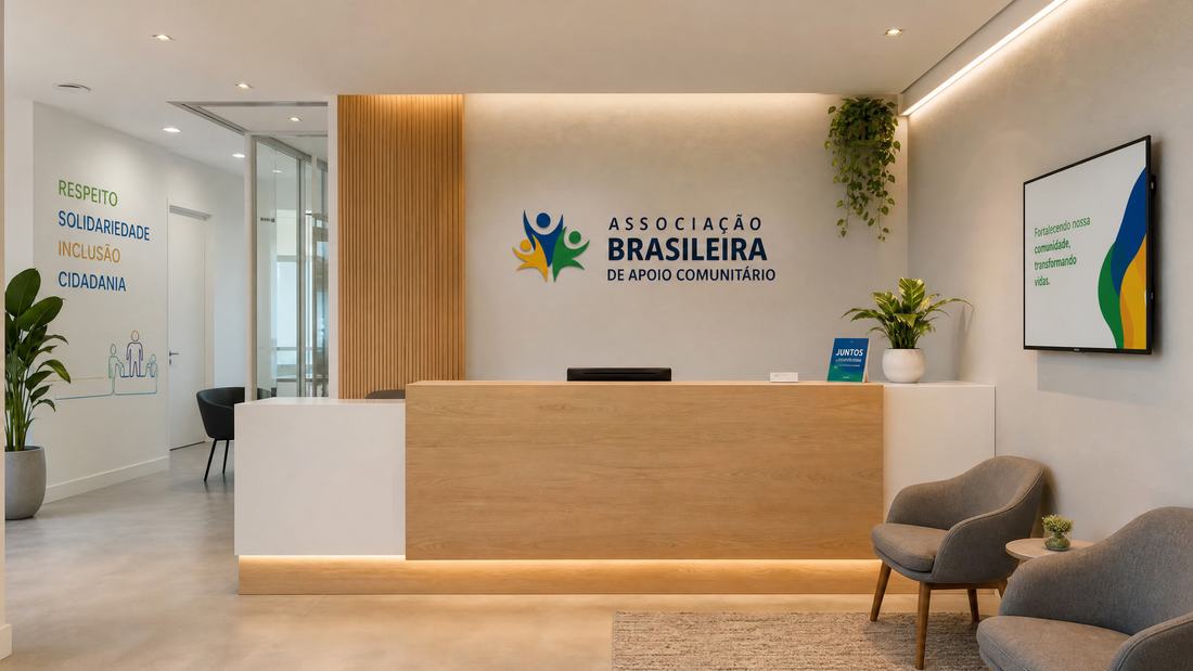 Ambiente acolhedor de uma organização comunitária